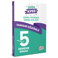 Editör Yayınları 2024 KPSS Genel Yetenek Genel Kültür Tamamı Çözümlü 5 Fasikül Deneme Sınavı
