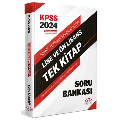Editör Yayınları 2024 KPSS Lise ve Önlisans Tek Kitap Soru Bankası