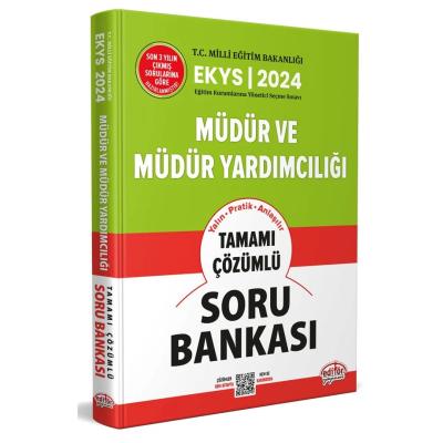 Editör Yayınları 2024 MEB EKYS Müdür ve Müdür Yardımcılığı Çözümlü Soru Bankası