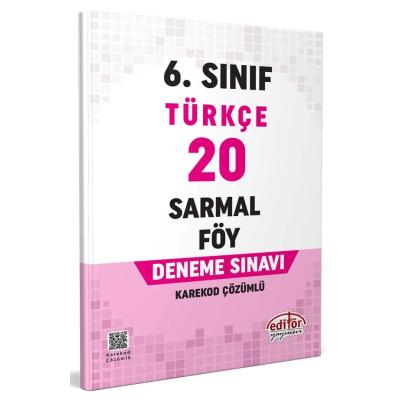Editör Yayınları 6. Sınıf Türkçe 20 Sarmal Föy Deneme Sınavı