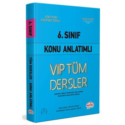 Editör Yayınları 6. Sınıf VIP Tüm Dersler Konu Anlatımlı Mavi Kitap