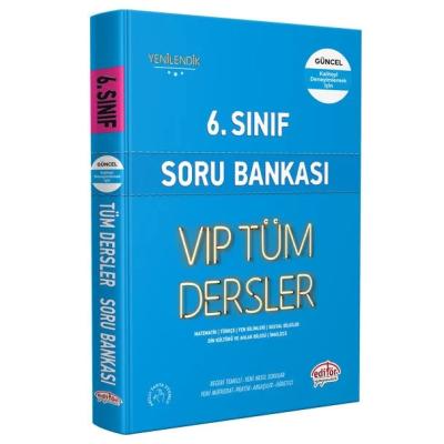 Editör Yayınları 6. Sınıf VIP Tüm Dersler Soru Bankası Mavi Kitap