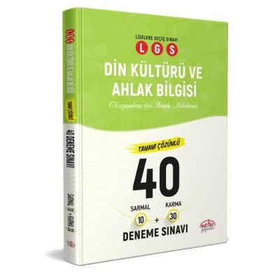 Editör Yayınları LGS 8. Sınıf Din Kültürü ve Ahlak Bilgisi (10 Sarmal + 30 Karma) 40 Deneme Sınavı