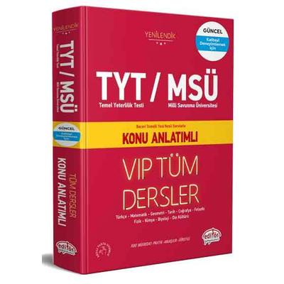 Editör Yayınları TYT MSÜ VIP Tüm Dersler Konu Anlatımlı