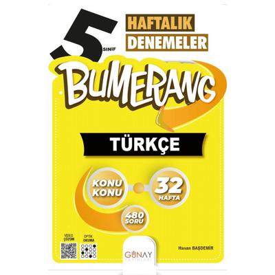 Günay Yayınları 5. Sınıf Bumerang 32 Haftalık Türkçe Denemeleri