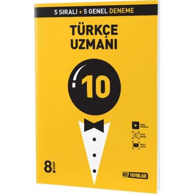 Hız Yayınları LGS 8. Sınıf Uzman Türkçe 10 Deneme 