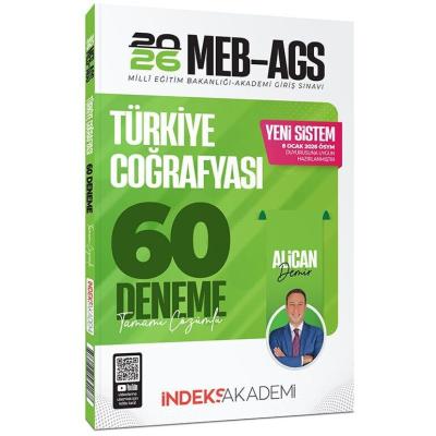 İndeks Akademi 2026 MEB-AGS Türkiye Coğrafyası 60 Deneme Çözümlü - Alican Demir