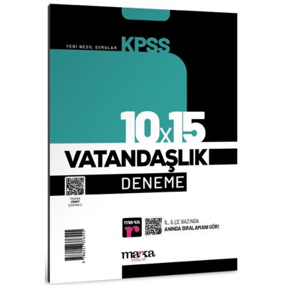 Marka Yayınları 2024 KPSS Vatandaşlık 10x15 Deneme Tamamı Video Çözümlü