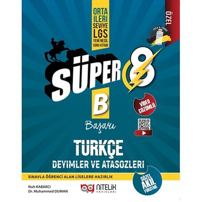 Nitelik Yayınları LGS 8. Sınıf Türkçe Deyimler ve Atasözleri Yeni Nesil Soru Kitabı