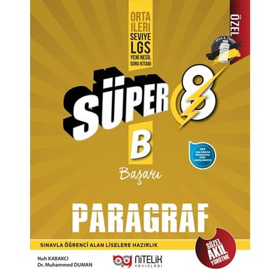 Nitelik Yayınları LGS Süper 8. Sınıf Yeni Nesil Paragraf Soru Kitabı