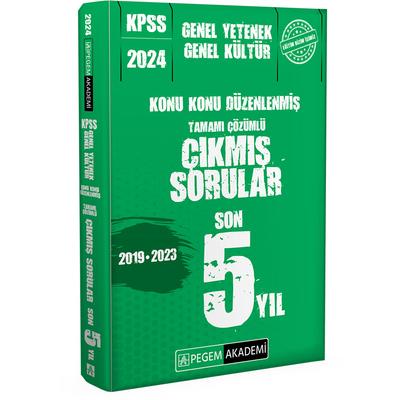 Pegem Yayınları 2024 KPSS Genel Yetenek Genel Kültür Konu Konu Düzenlenmiş Tamamı Çözümlü Çıkmış Sorular Son 5 Sınav