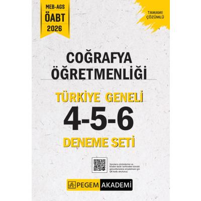 Pegem Yayınları 2026 MEB AGS ÖABT Coğrafya Öğretmenliği Tamamı Çözümlü Türkiye Geneli 4-5-6 (3'lü Deneme Seti)