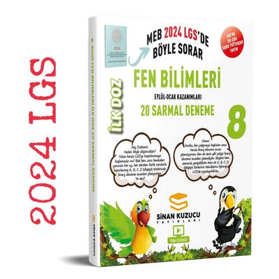 Sinan Kuzucu Yayınları 2024 LGS 8. Sınıf İlk Doz Fen Bilimleri Sarmal Branş Denemesi