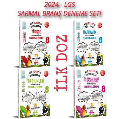 Sinan Kuzucu Yayınları 2024 LGS 8. Sınıf MEB Böyle Sorar İlk Doz Branş Deneme Seti 4 Kitap