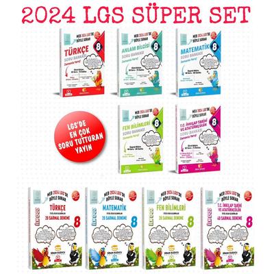 Sinan Kuzucu Yayınları 2024 LGS 8. Sınıf Süper Set 9 Kitap