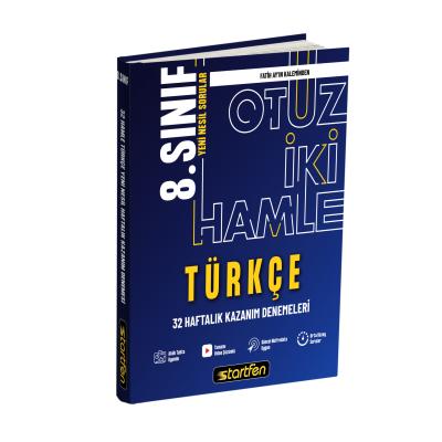 Startfen Yayınları LGS 8. Sınıf Türkçe 32 Haftalık Kazanım Deneme