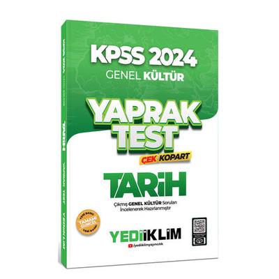 Yediiklim Yayınları 2024 KPSS Genel Kültür Tarih Çek Kopart Yaprak Test