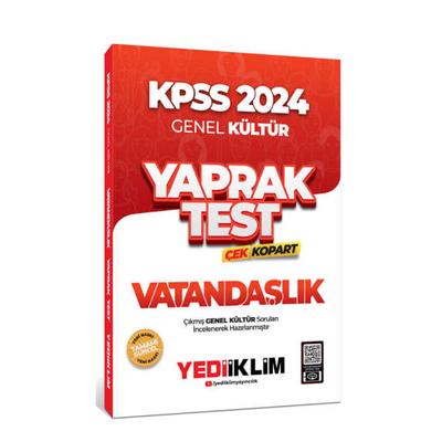 Yediiklim Yayınları 2024 KPSS Genel Kültür Vatandaşlık Çek Kopart Yaprak Test
