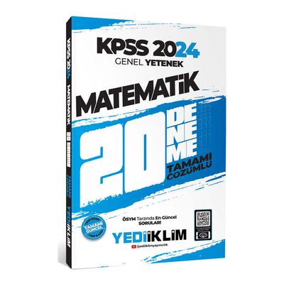 Yediiklim Yayınları 2024 KPSS Genel Yetenek Matematik Tamamı Çözümlü 20 Deneme