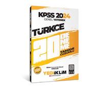 Yediiklim Yayınları 2024 Kpss Genel Yetenek Türkçe Tamamı Çözümlü 20 Deneme