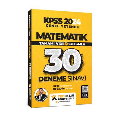 Yediiklim Yayınları 2024 KPSS Matematik Tamamı Video Çözümlü 30 Deneme
