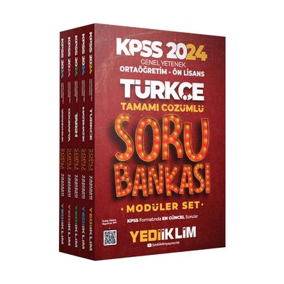 Yediiklim Yayınları 2024 Kpss OrtaöğretimÖnlisans Genel Yetenek Genel Kültür Tamamı Çözümlü Modüler Soru Bankası